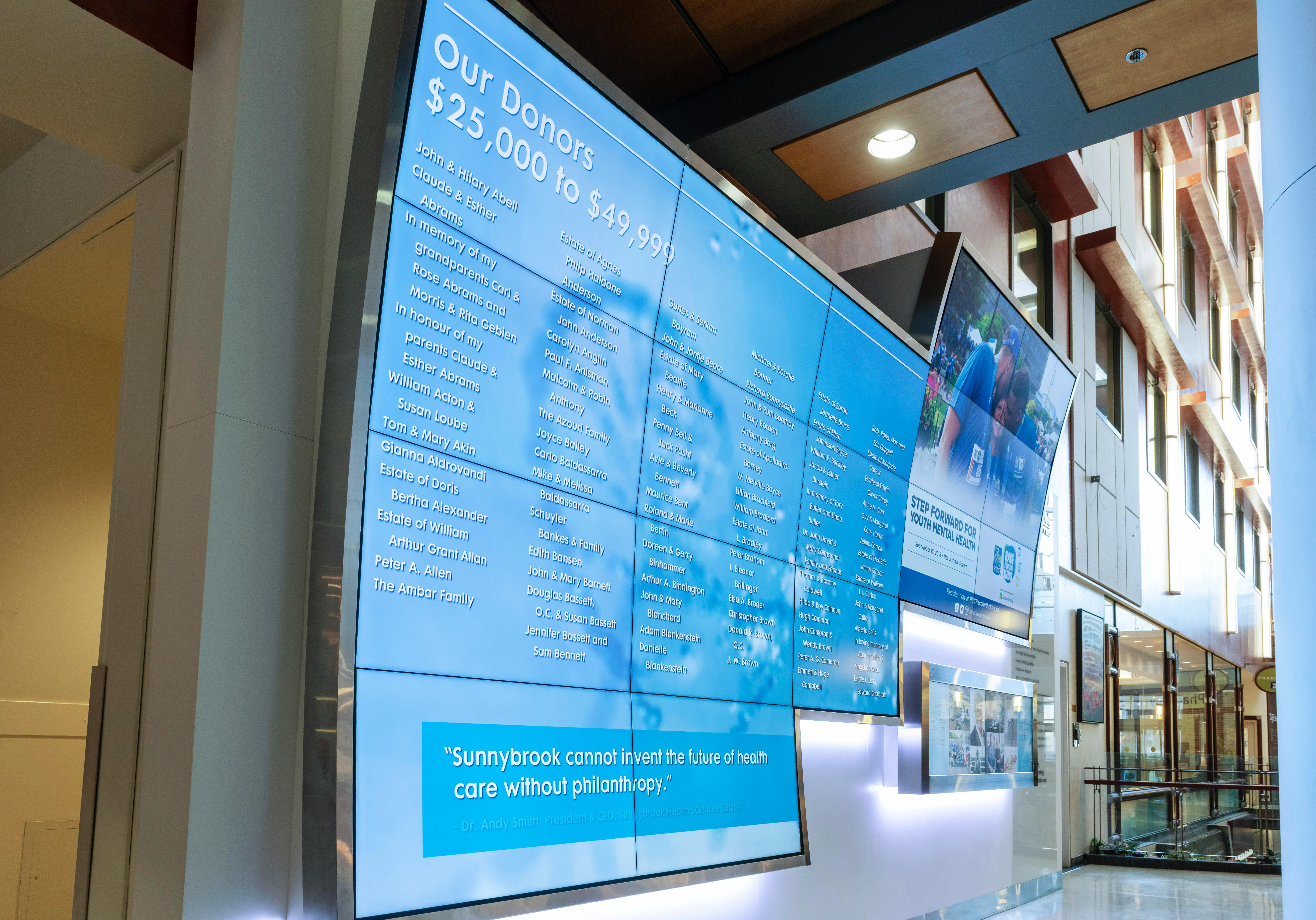 Sunnybrook Tap-to-Donate fixture, the first of its kind in Canada