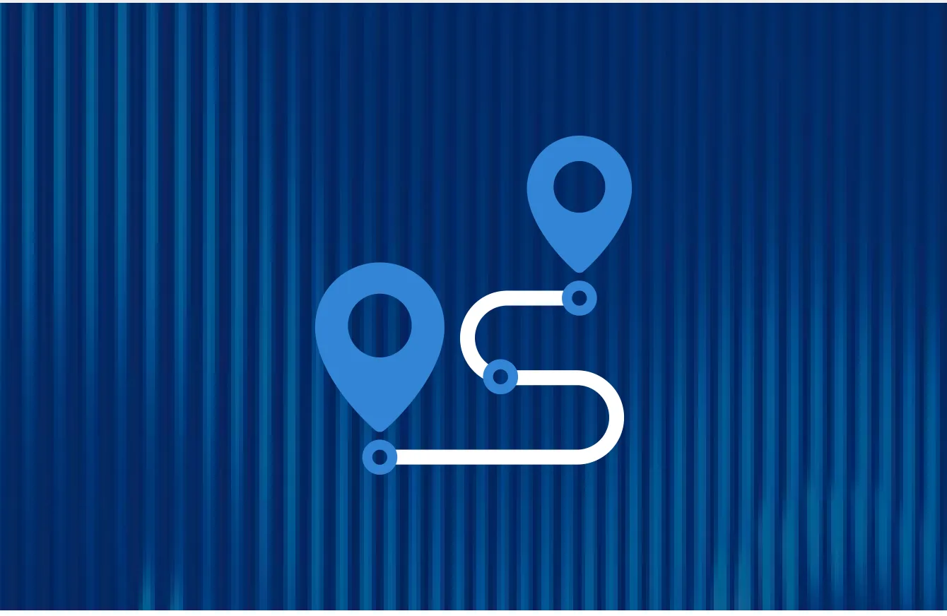 End-to-end delivery route emblem